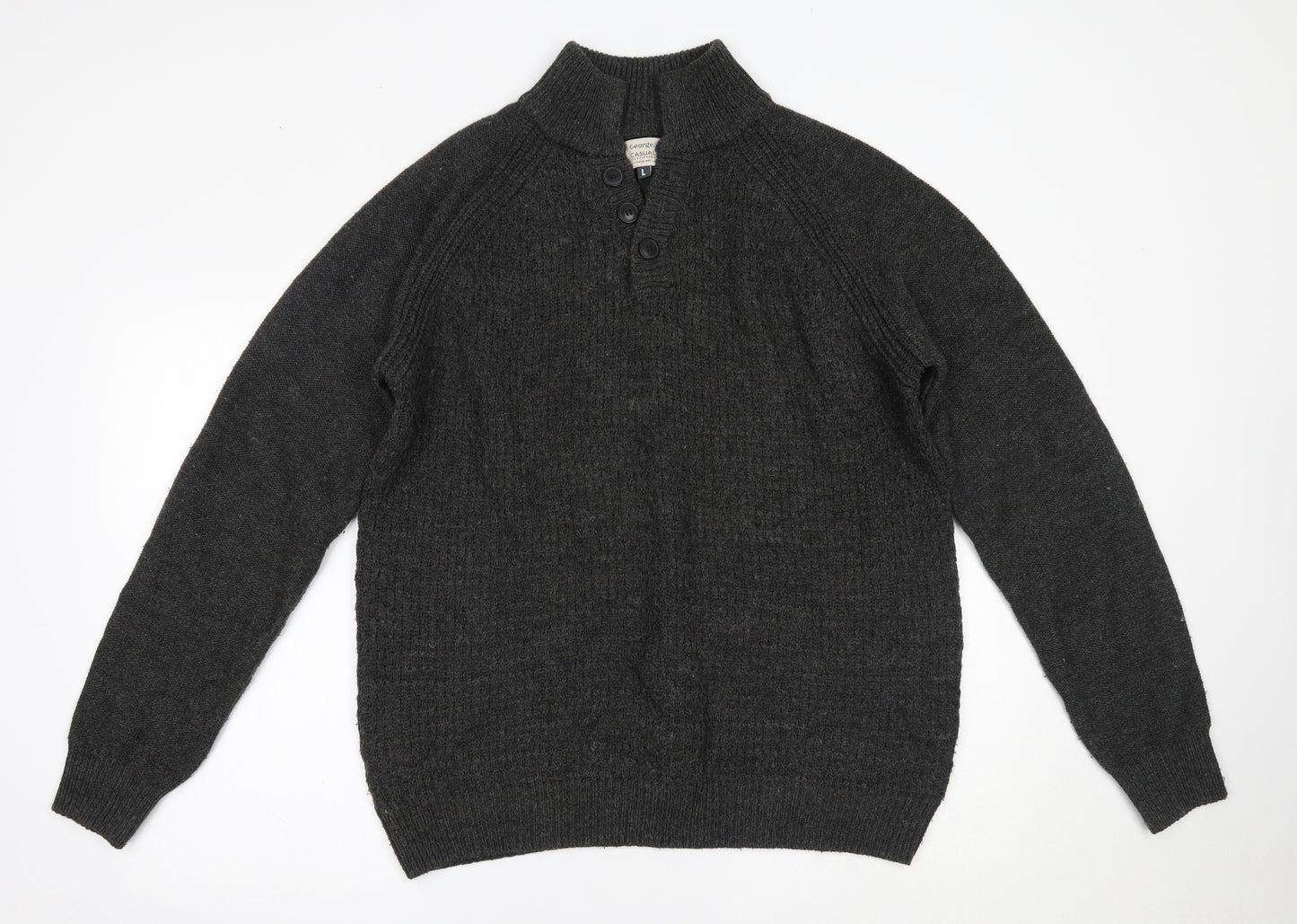 George Mens Grey   Pullover Jumper Size L