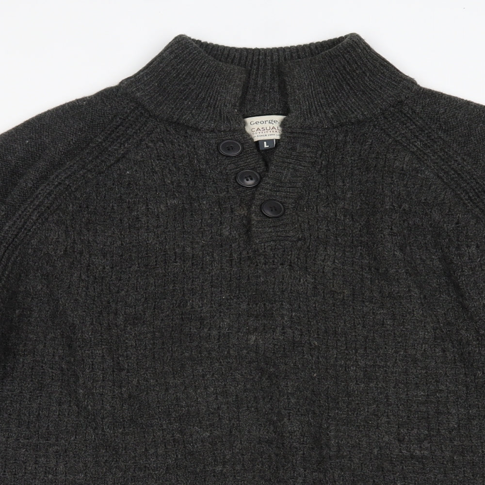 George Mens Grey   Pullover Jumper Size L
