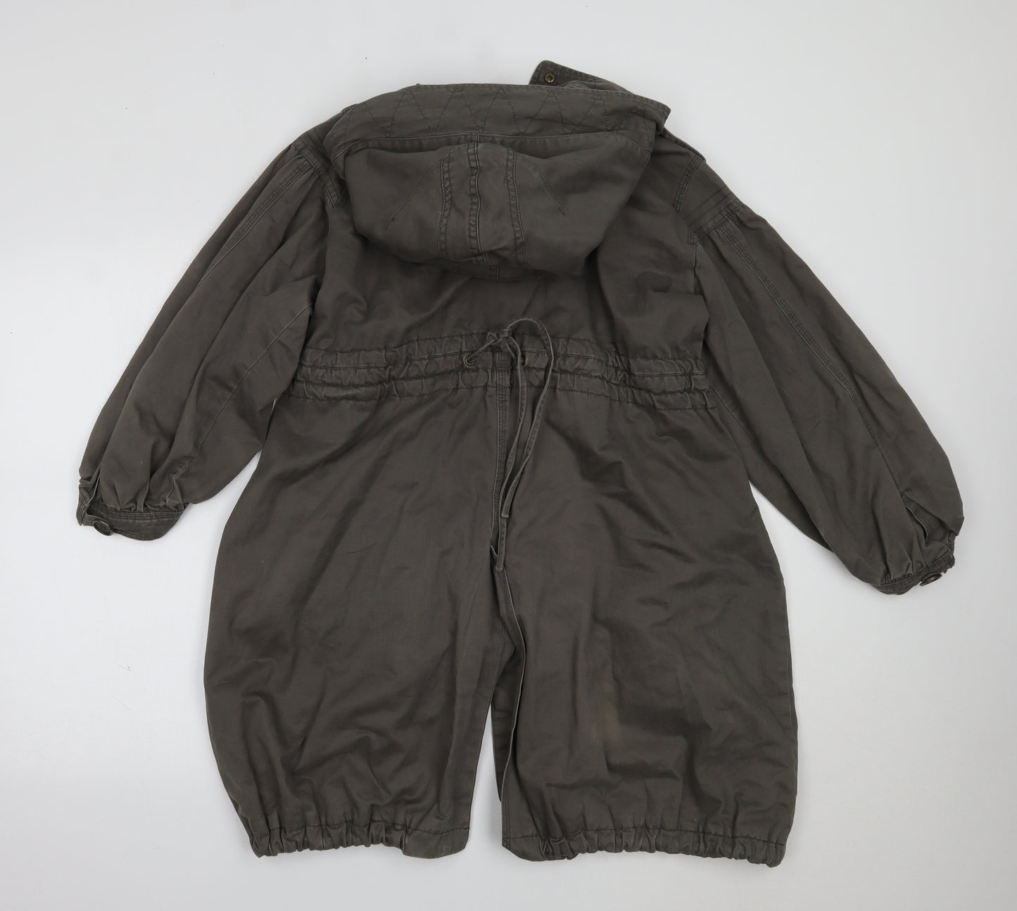 Warehouse Womens Grey   Parka Coat Size 14