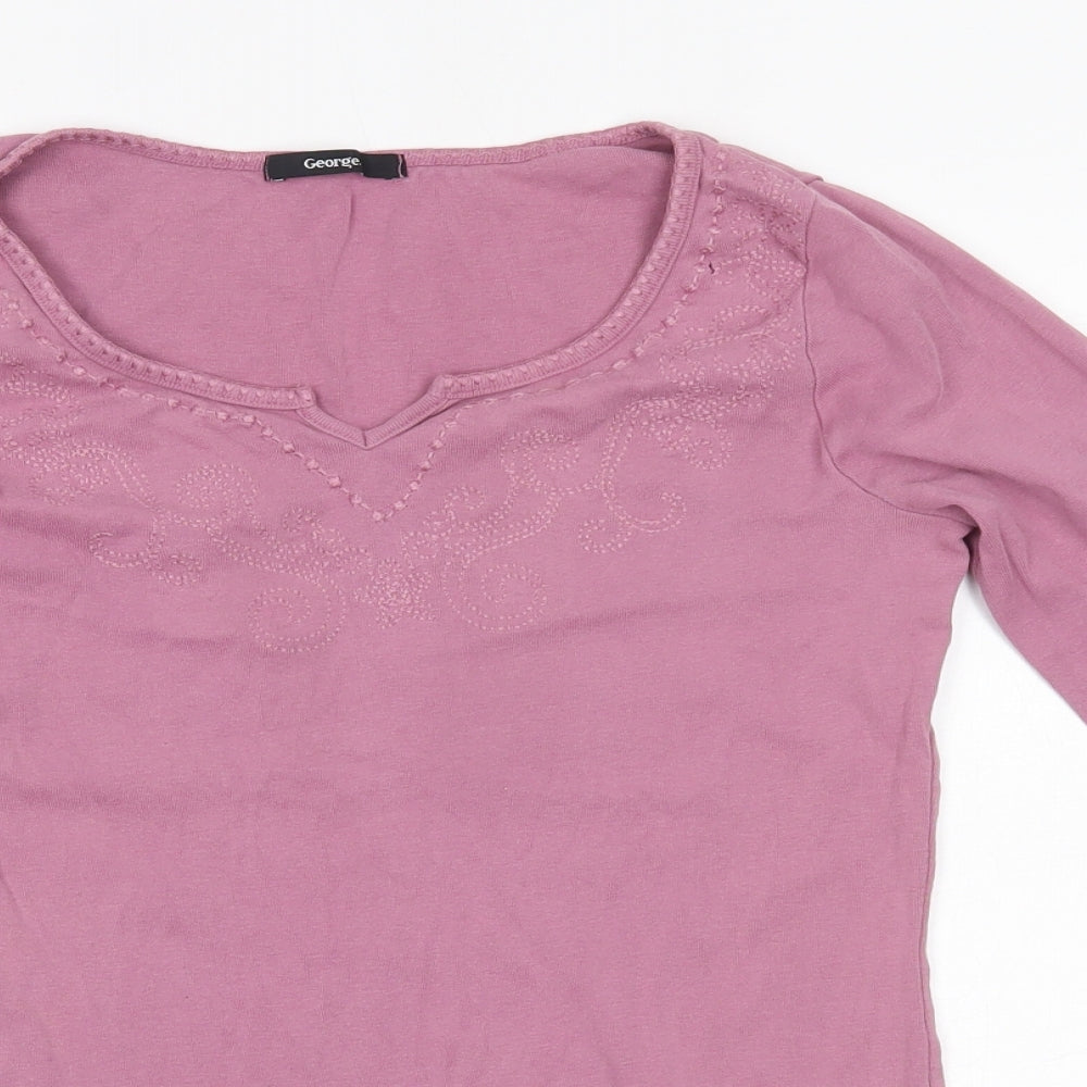 George Womens Pink   Basic Blouse Size 8