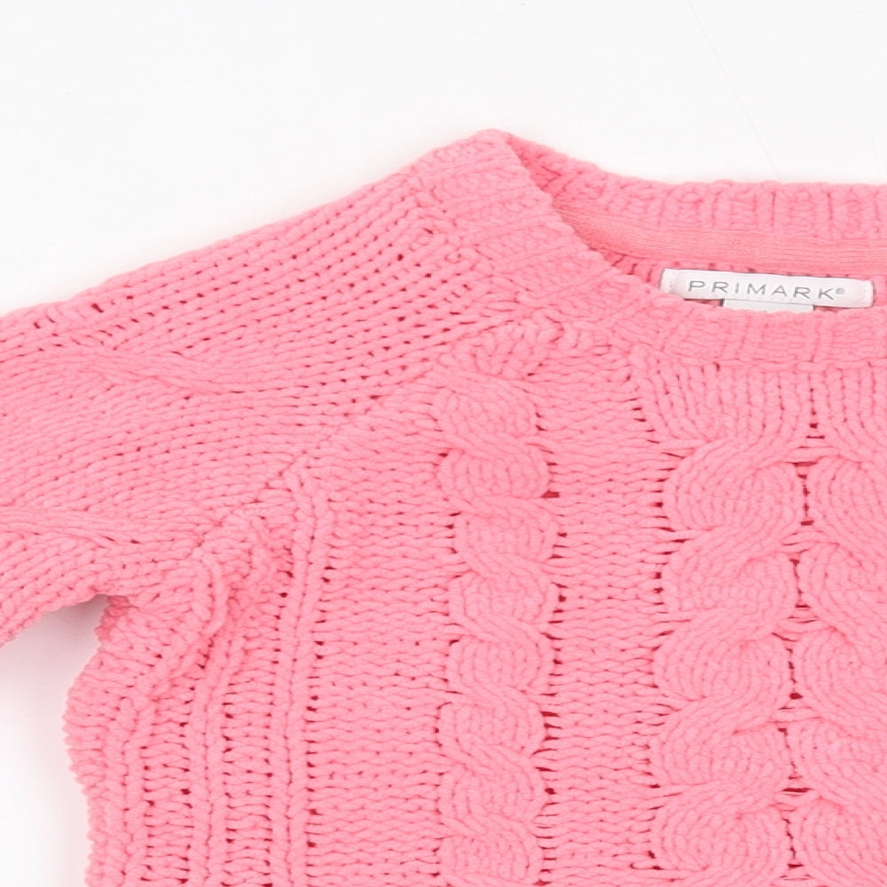 Primark Girls Pink   Pullover Jumper Size 3-4 Years