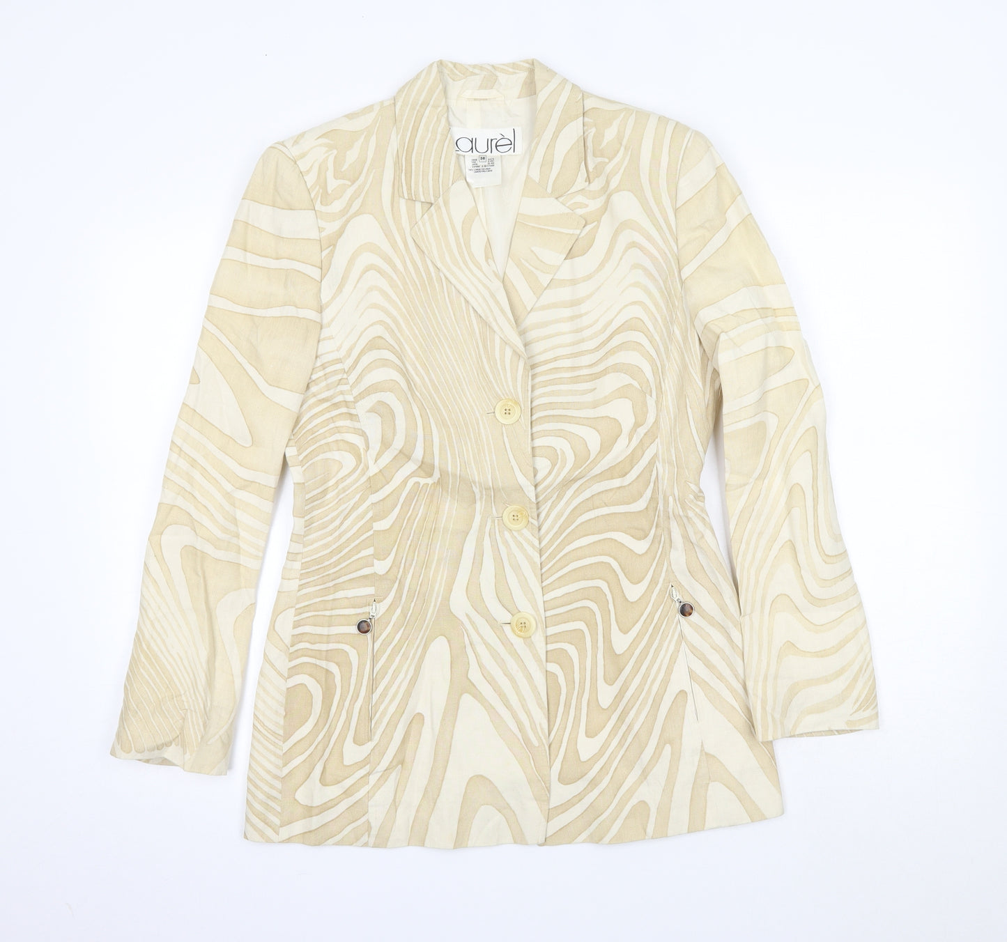 Laurel Womens Beige   Jacket Blazer Size 8