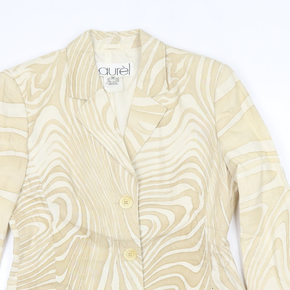 Laurel Womens Beige   Jacket Blazer Size 8