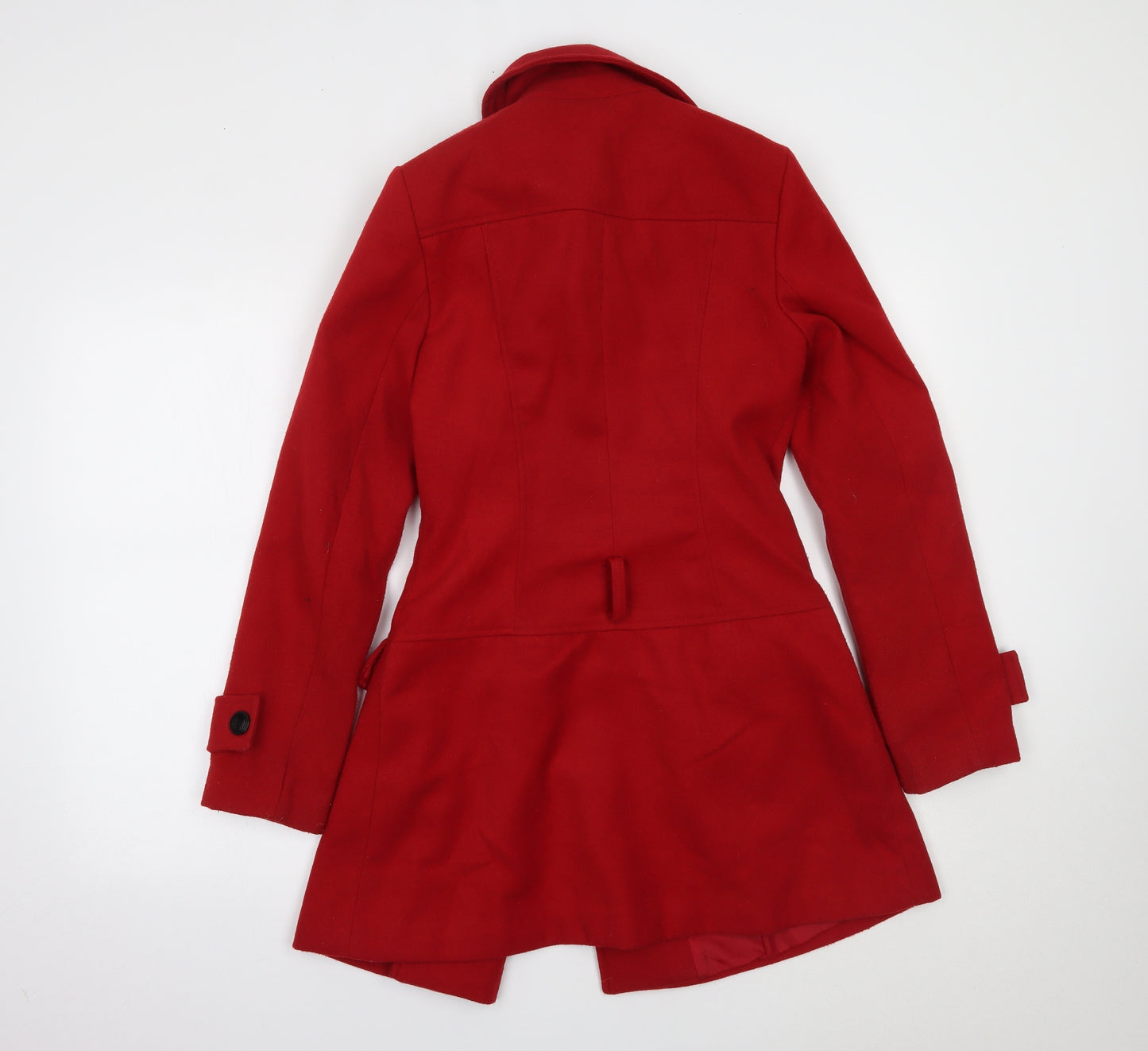 New Look Womens Red   Overcoat Coat Size 8