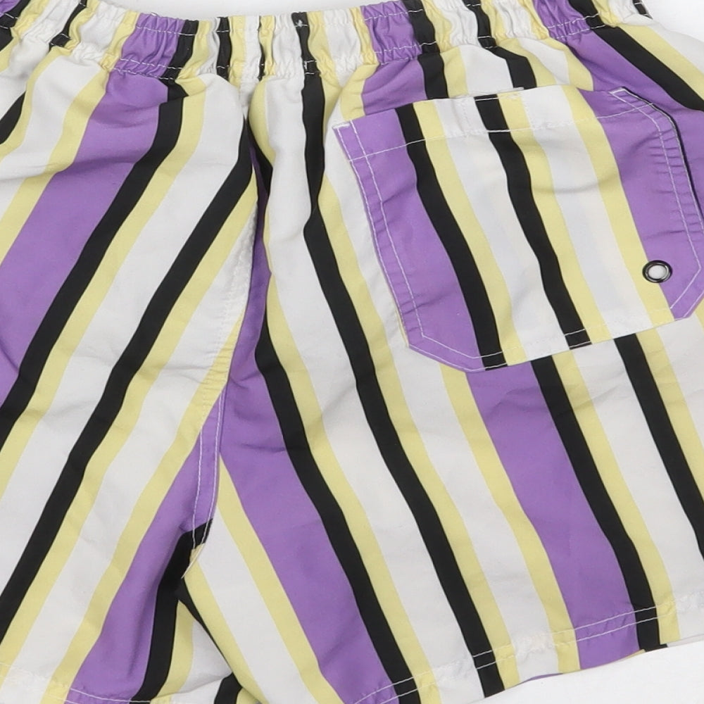 Primark Mens Multicoloured Striped  Sweat Shorts Size S