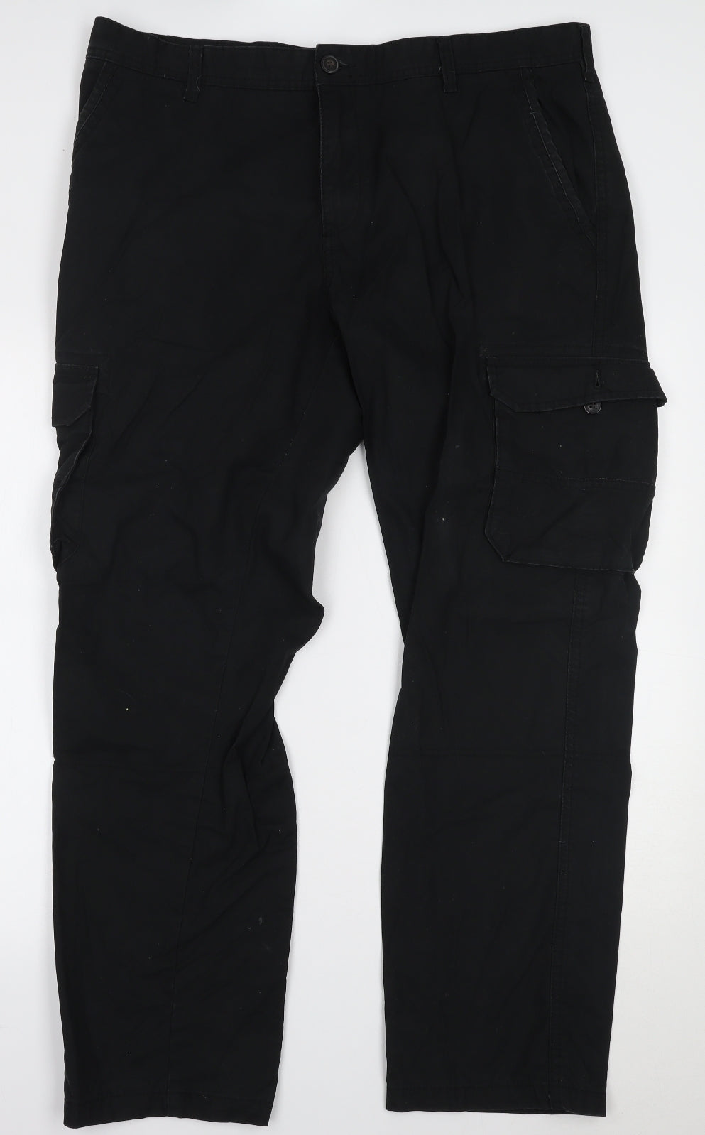 Matalan Mens Black   Cargo Trousers Size 38 L31 in