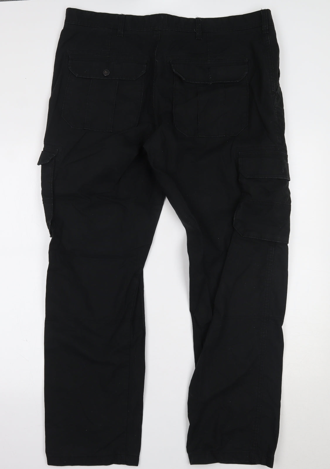 Matalan Mens Black   Cargo Trousers Size 38 L31 in