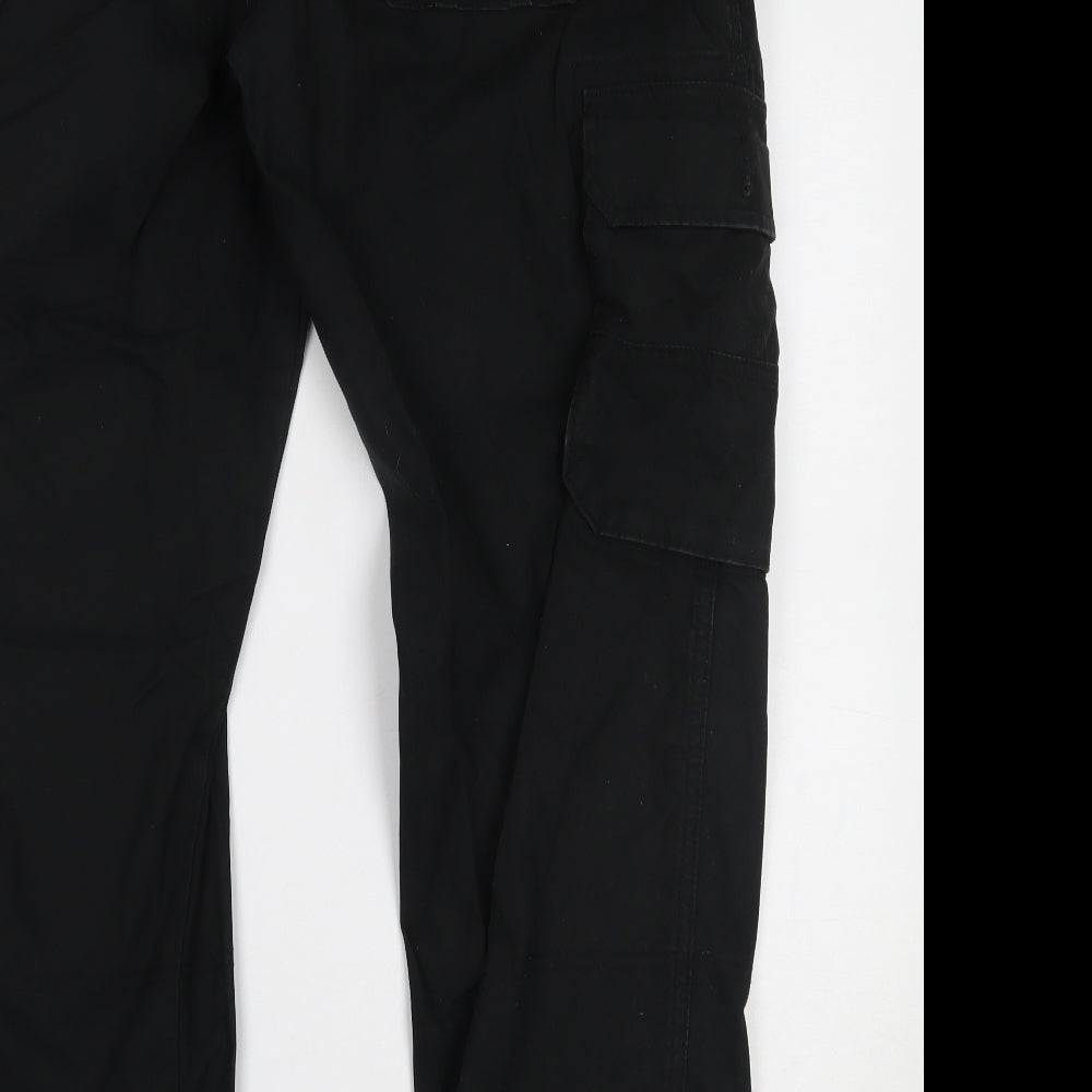 Matalan Mens Black   Cargo Trousers Size 38 L31 in