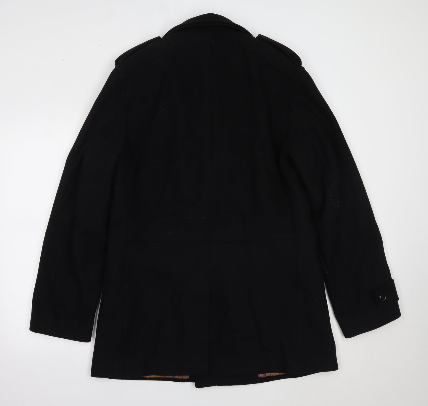 Marks and Spencer Mens Black   Overcoat Coat Size M