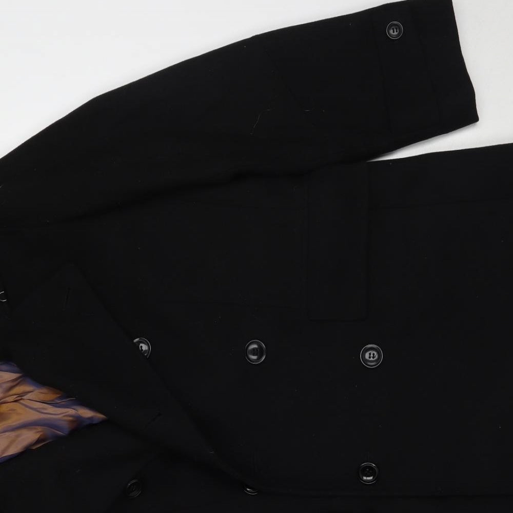 Marks and Spencer Mens Black   Overcoat Coat Size M