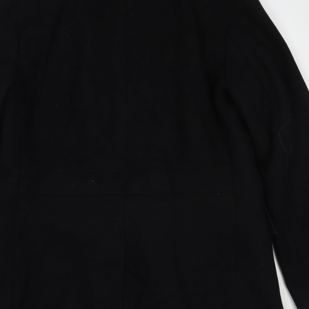 Marks and Spencer Mens Black   Overcoat Coat Size M