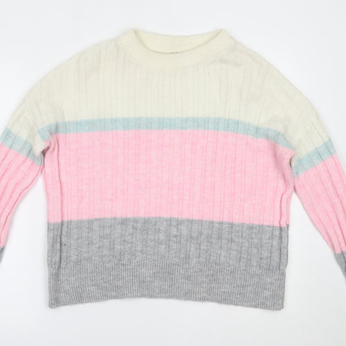 Papaya Womens Multicoloured Striped  Pullover Jumper Size S