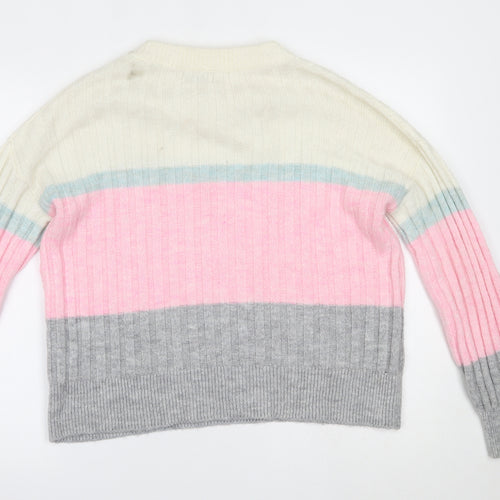 Papaya Womens Multicoloured Striped  Pullover Jumper Size S