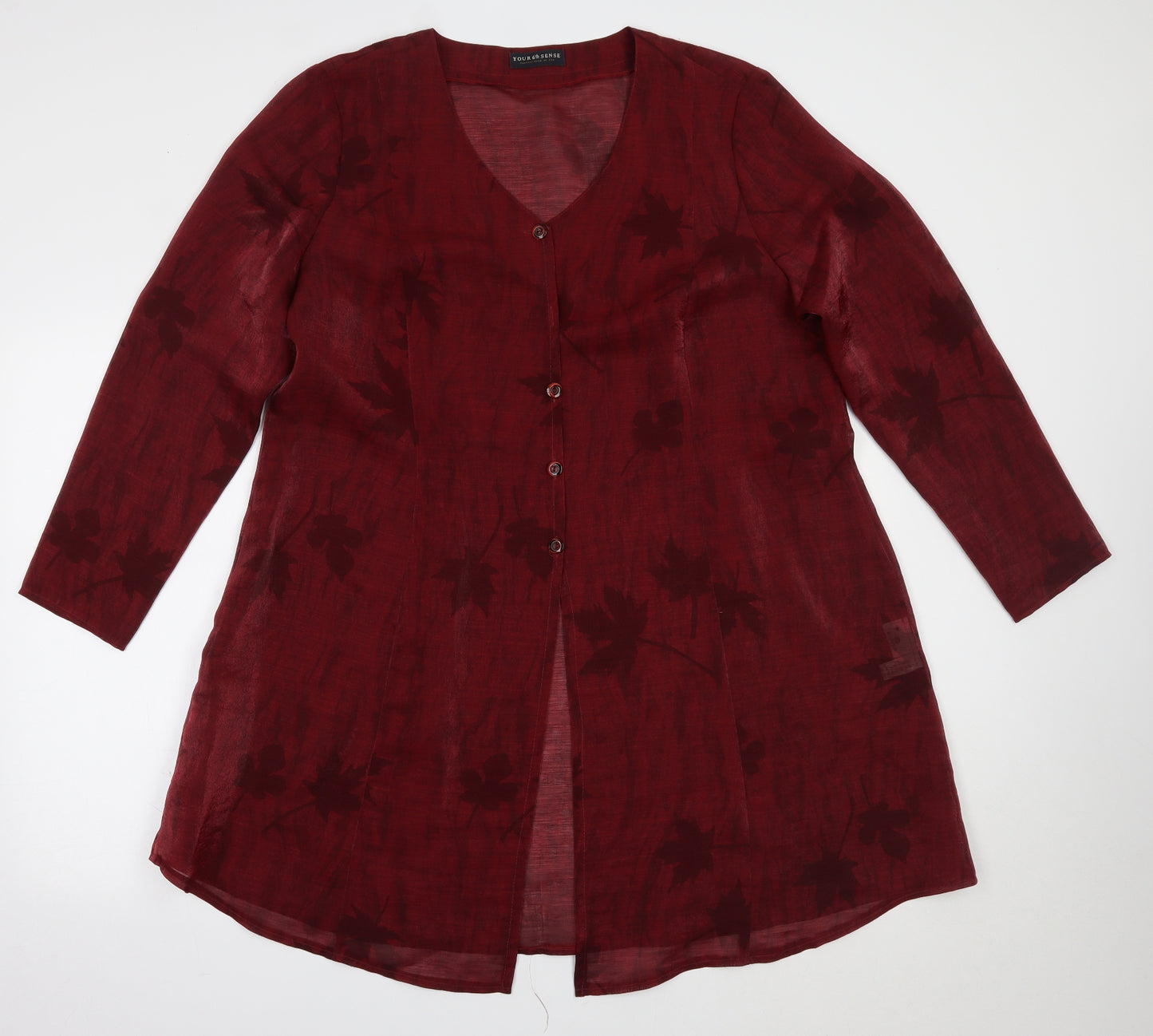 Your 6th Sense Womens Red   Basic Blouse Size 18