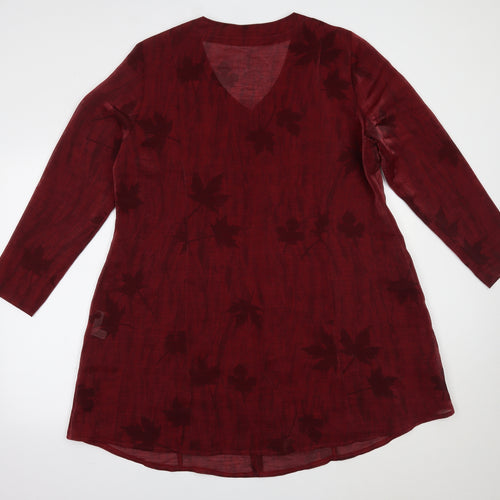 Your 6th Sense Womens Red   Basic Blouse Size 18