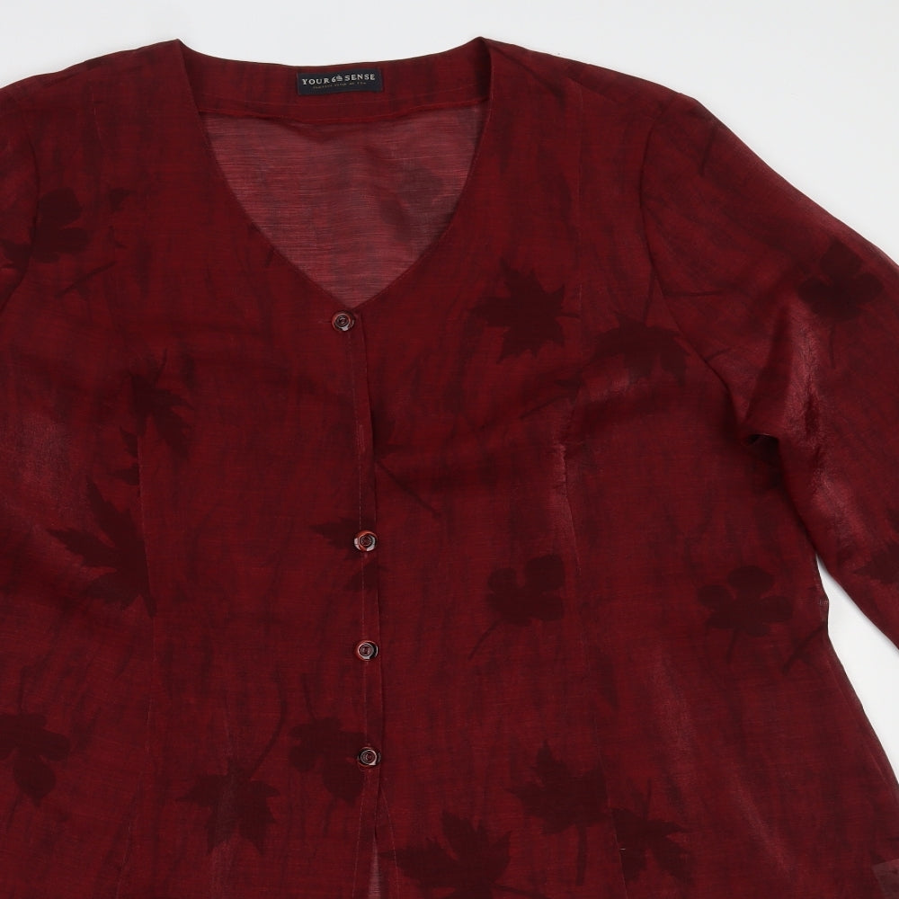 Your 6th Sense Womens Red   Basic Blouse Size 18