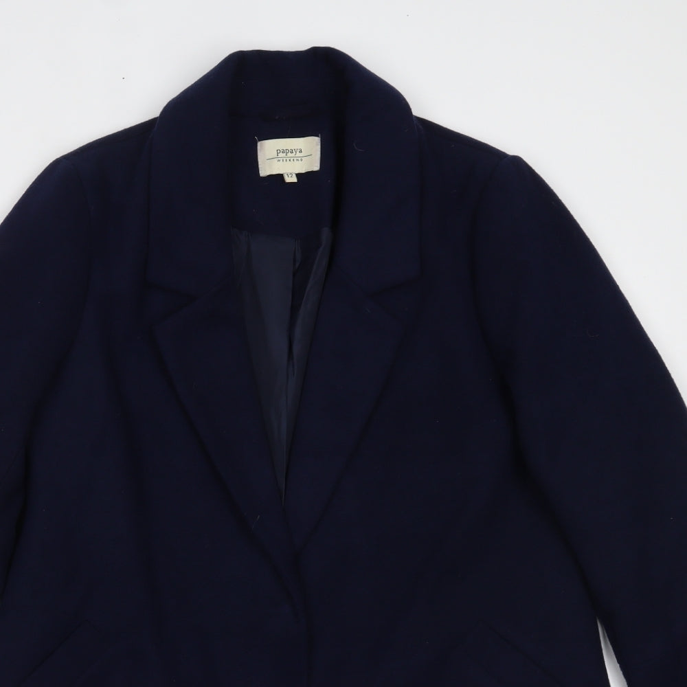 Matalan Womens Blue   Overcoat Coat Size 12