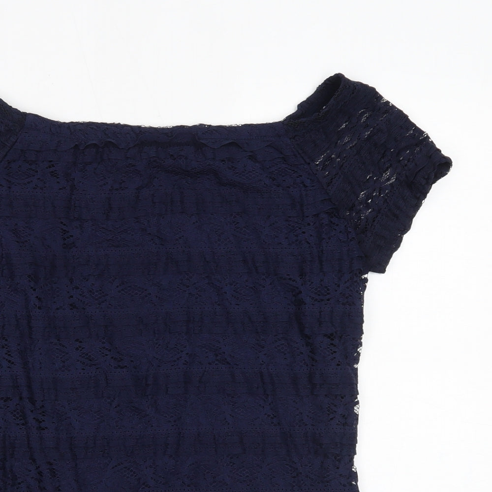 Preworn Womens Blue   Basic Blouse Size 14