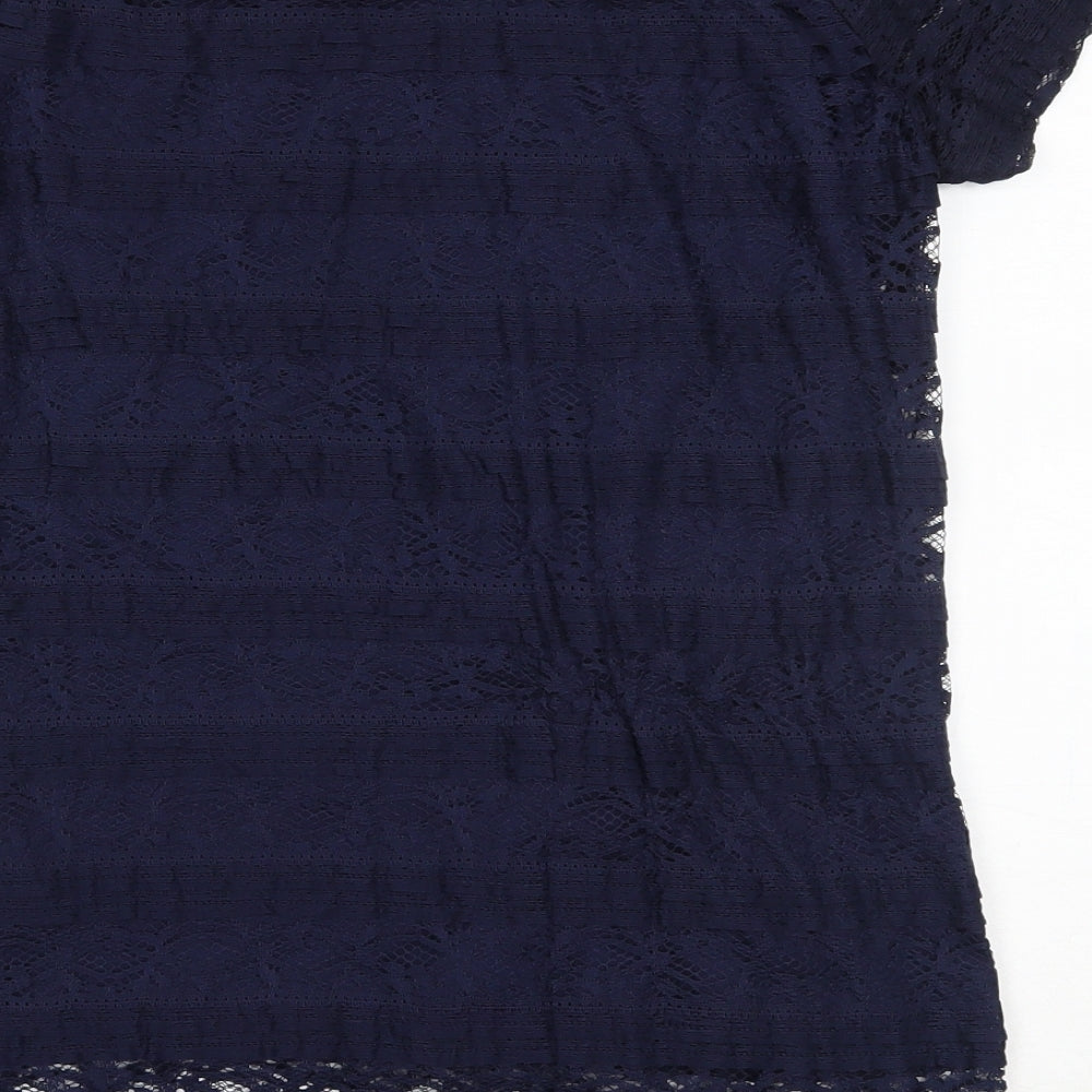 Preworn Womens Blue   Basic Blouse Size 14