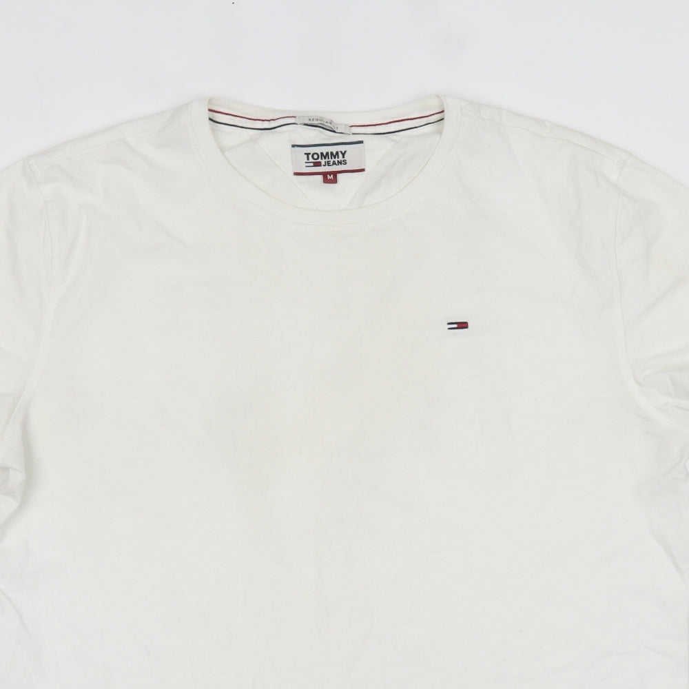 TOMMY JEANS Mens White    T-Shirt Size M
