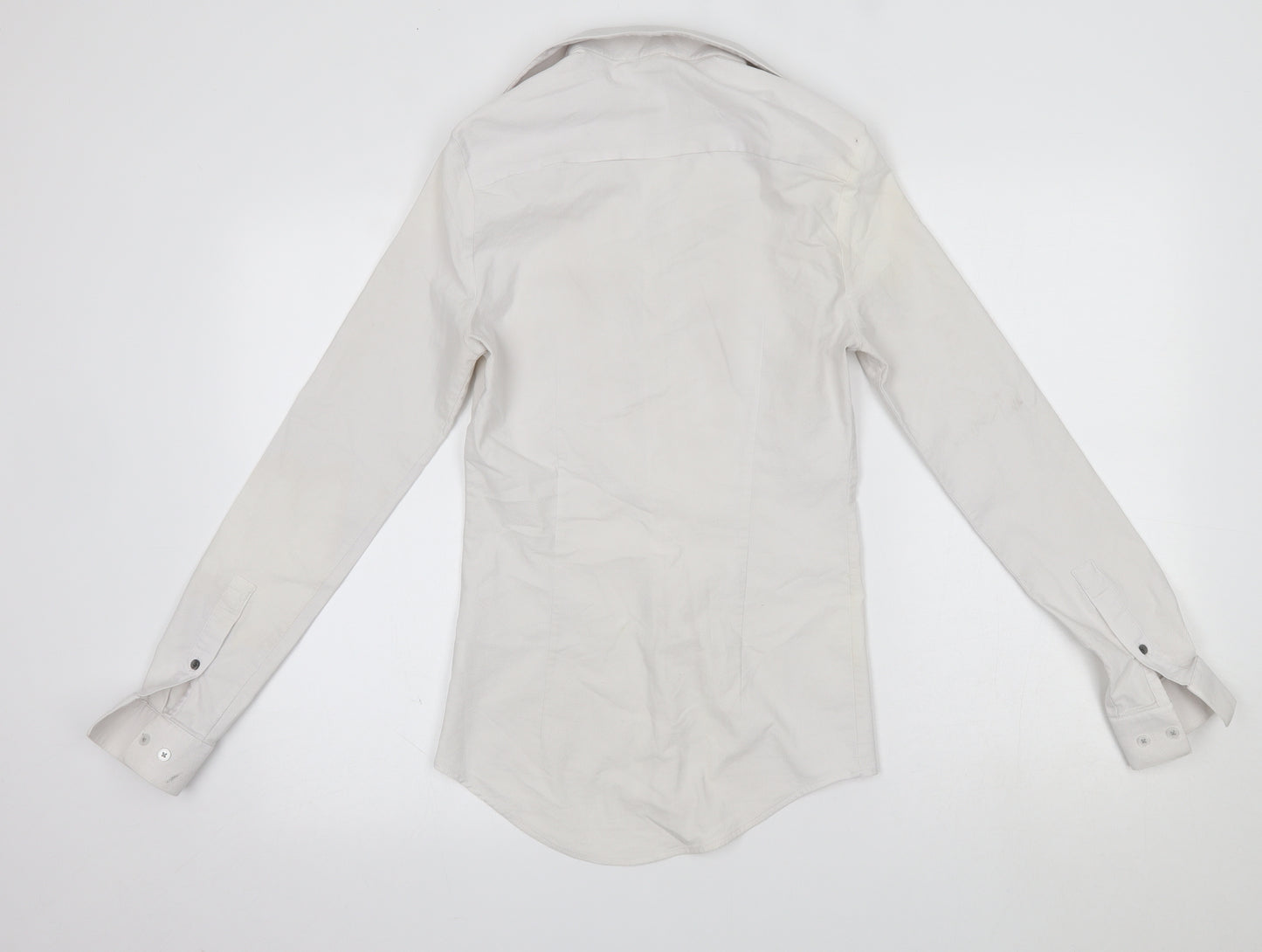 River Island Mens White    Button-Up Size S