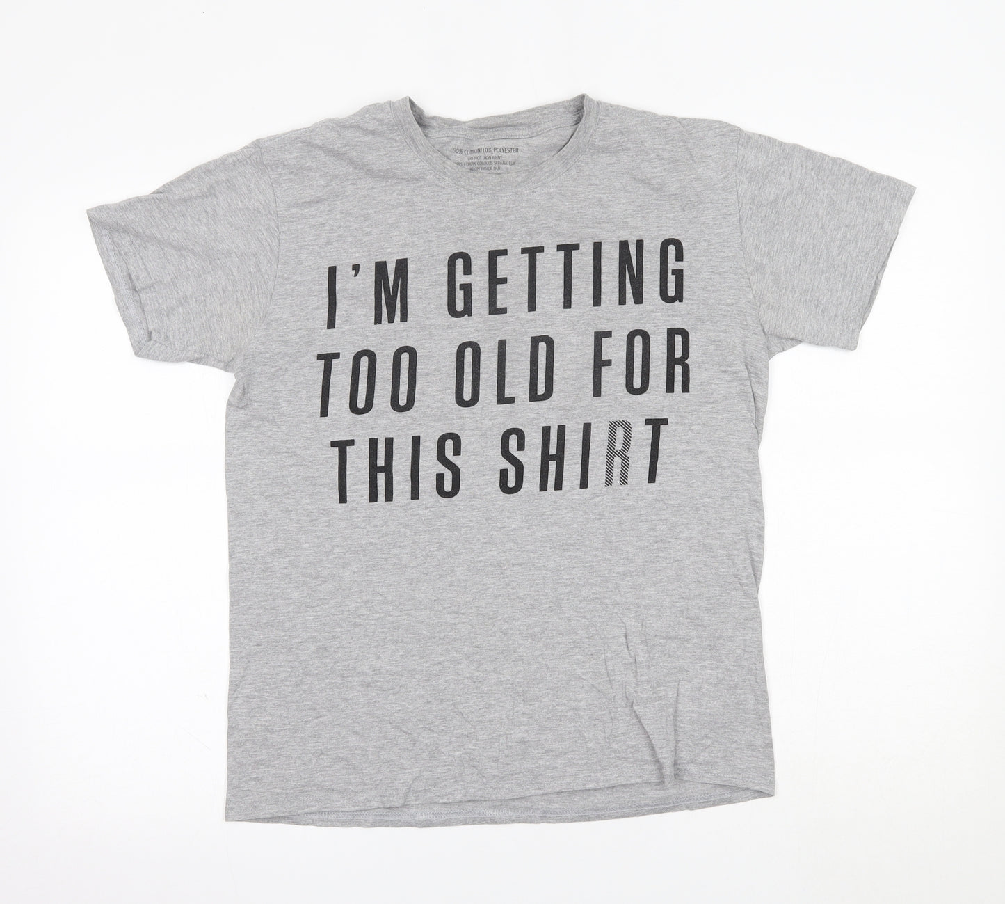 Preworn Mens Grey    T-Shirt Size M