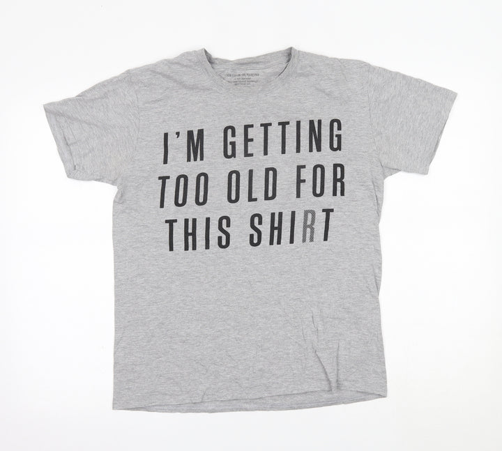 Preworn Mens Grey    T-Shirt Size M