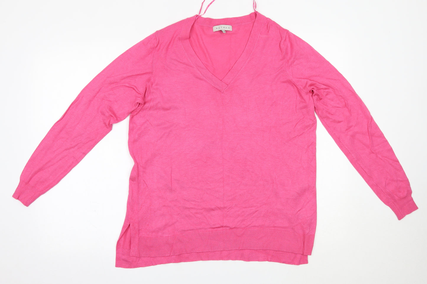nutmg Womens Pink   Pullover Sweatshirt Size 14