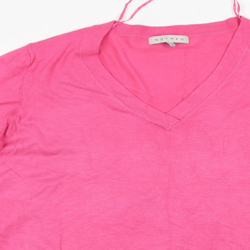 nutmg Womens Pink   Pullover Sweatshirt Size 14