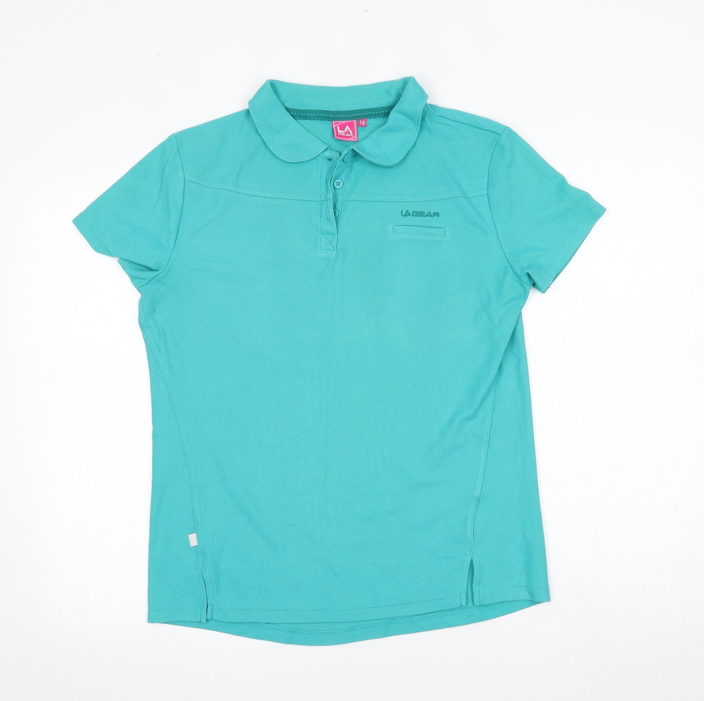 LA Gear Womens Green   Basic Polo Size 16