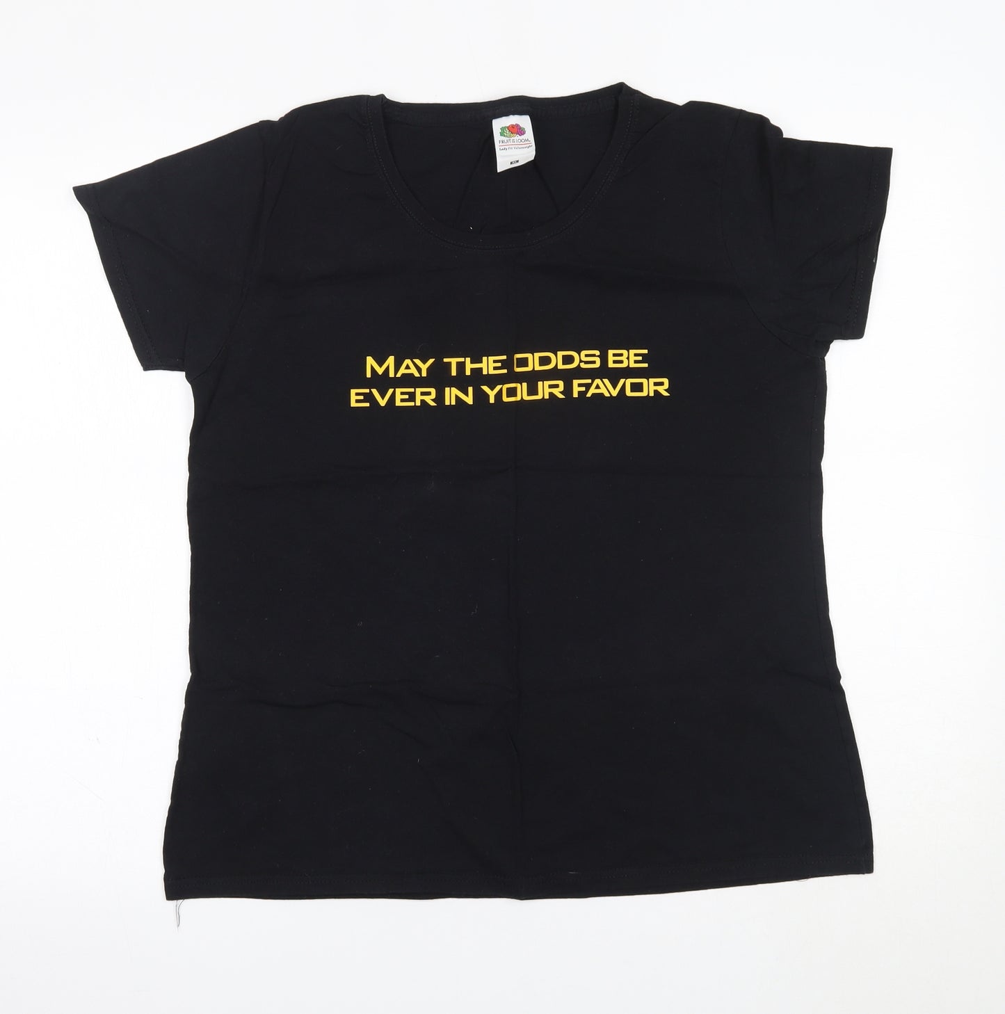 Fruit of the Loom Womens Black   Basic T-Shirt Size XL