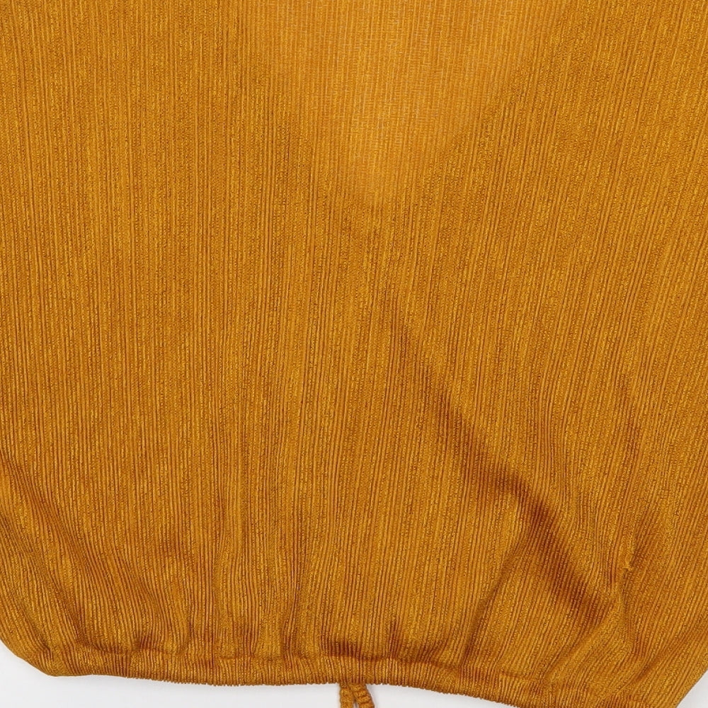 Zara Womens Gold   Basic Blouse Size L