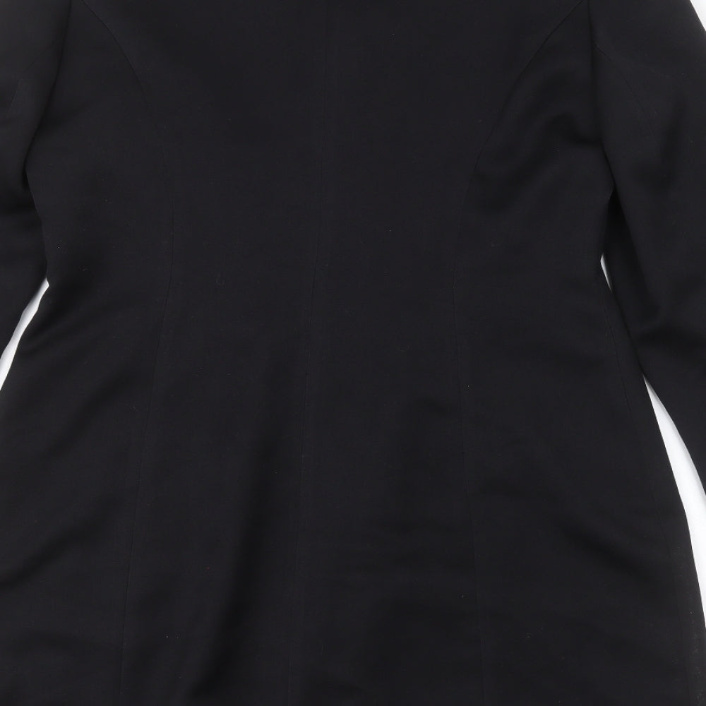 Zeki Womens Black   Overcoat Coat Size 16