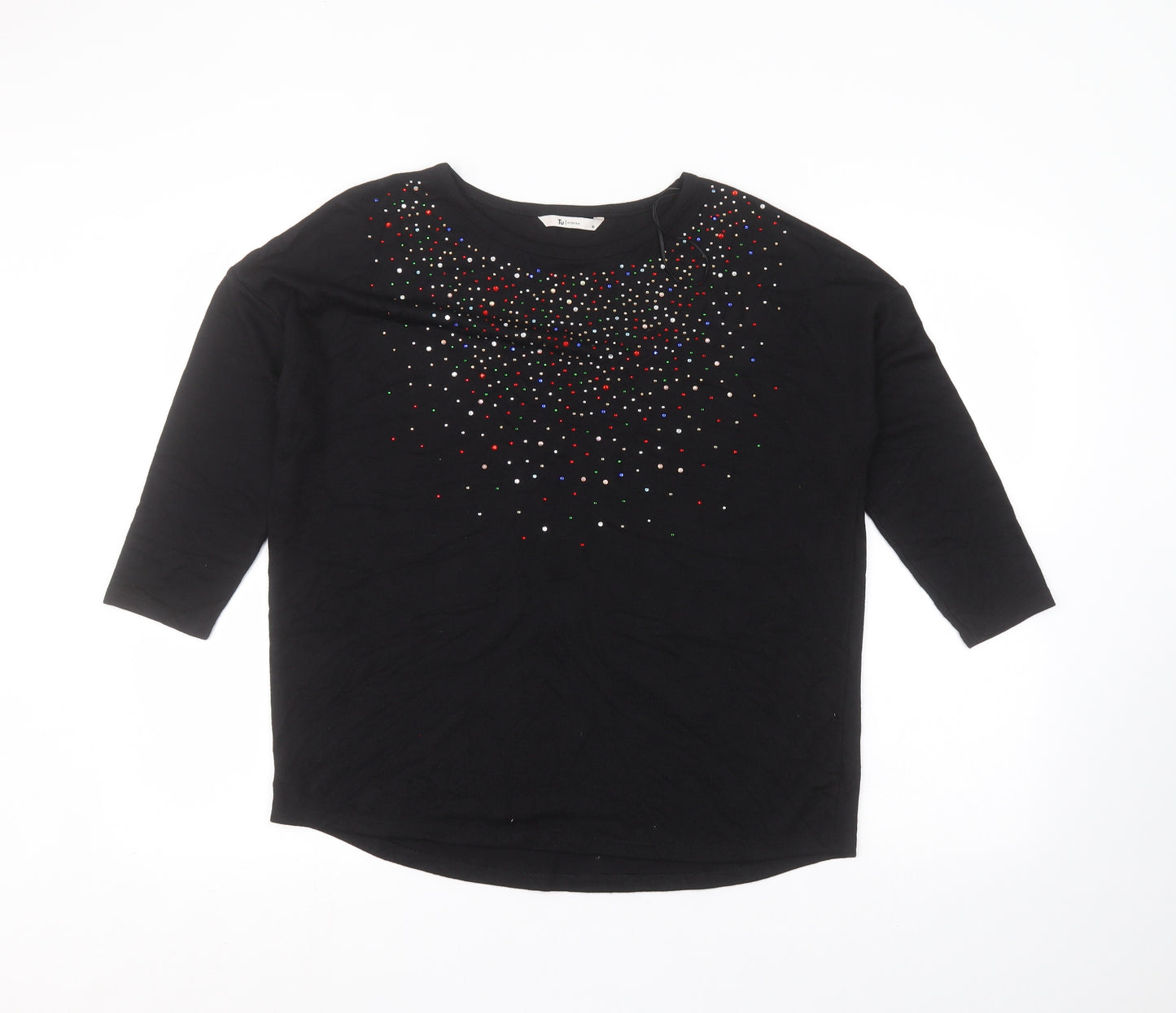 TU Womens Black   Basic T-Shirt Size 10