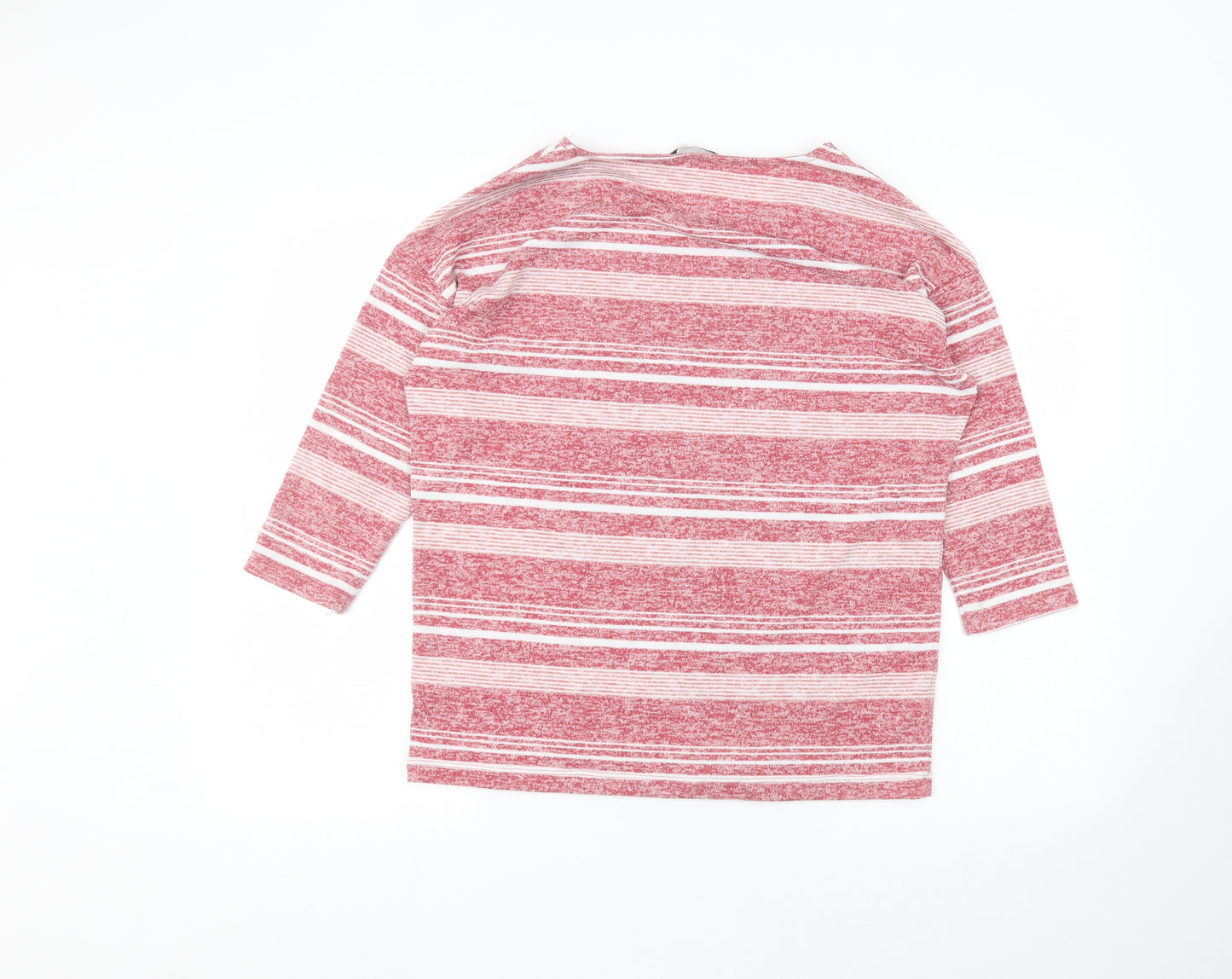 TU Womens Red Striped  Basic T-Shirt Size 12