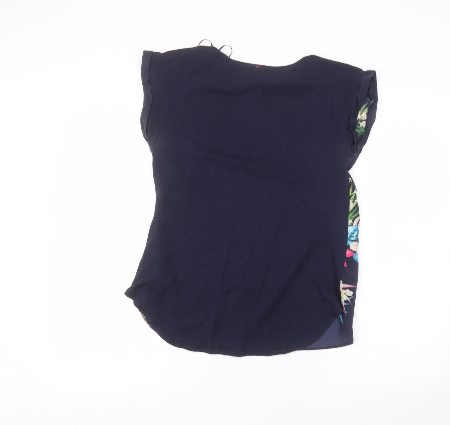 F&F Womens Blue Floral  Basic T-Shirt Size 6