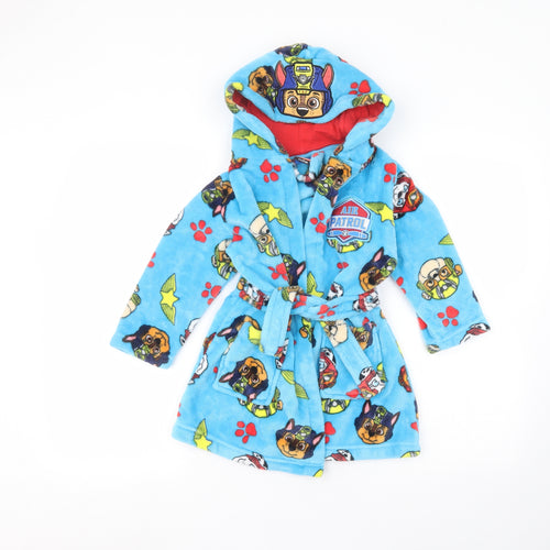 George Boys Blue Solid   Robe Size 2-3 Years  - paw patrol