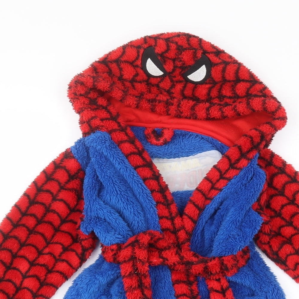 George Boys Blue Solid   Robe Size 4-5 Years  - Spider man