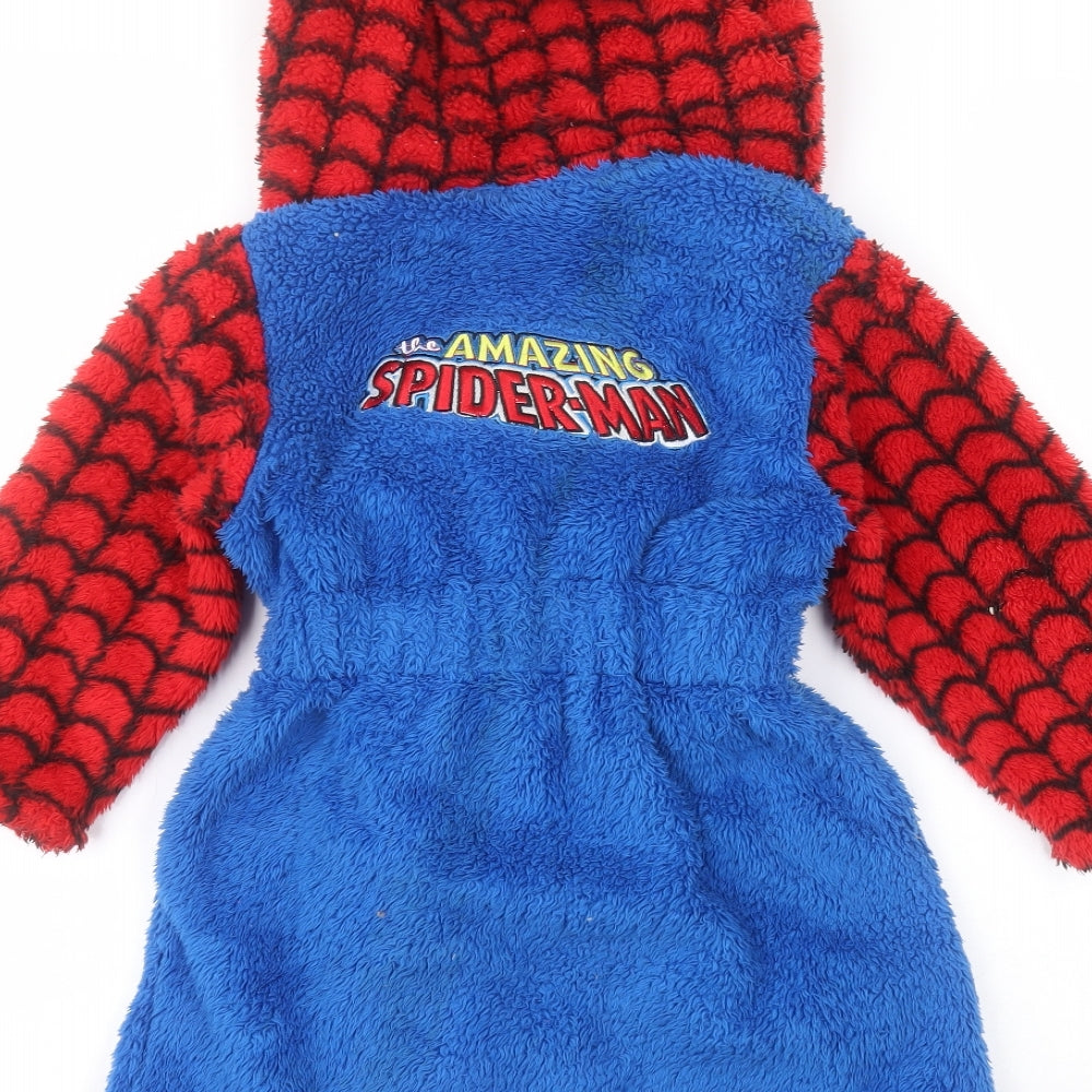 George Boys Blue Solid   Robe Size 4-5 Years  - Spider man
