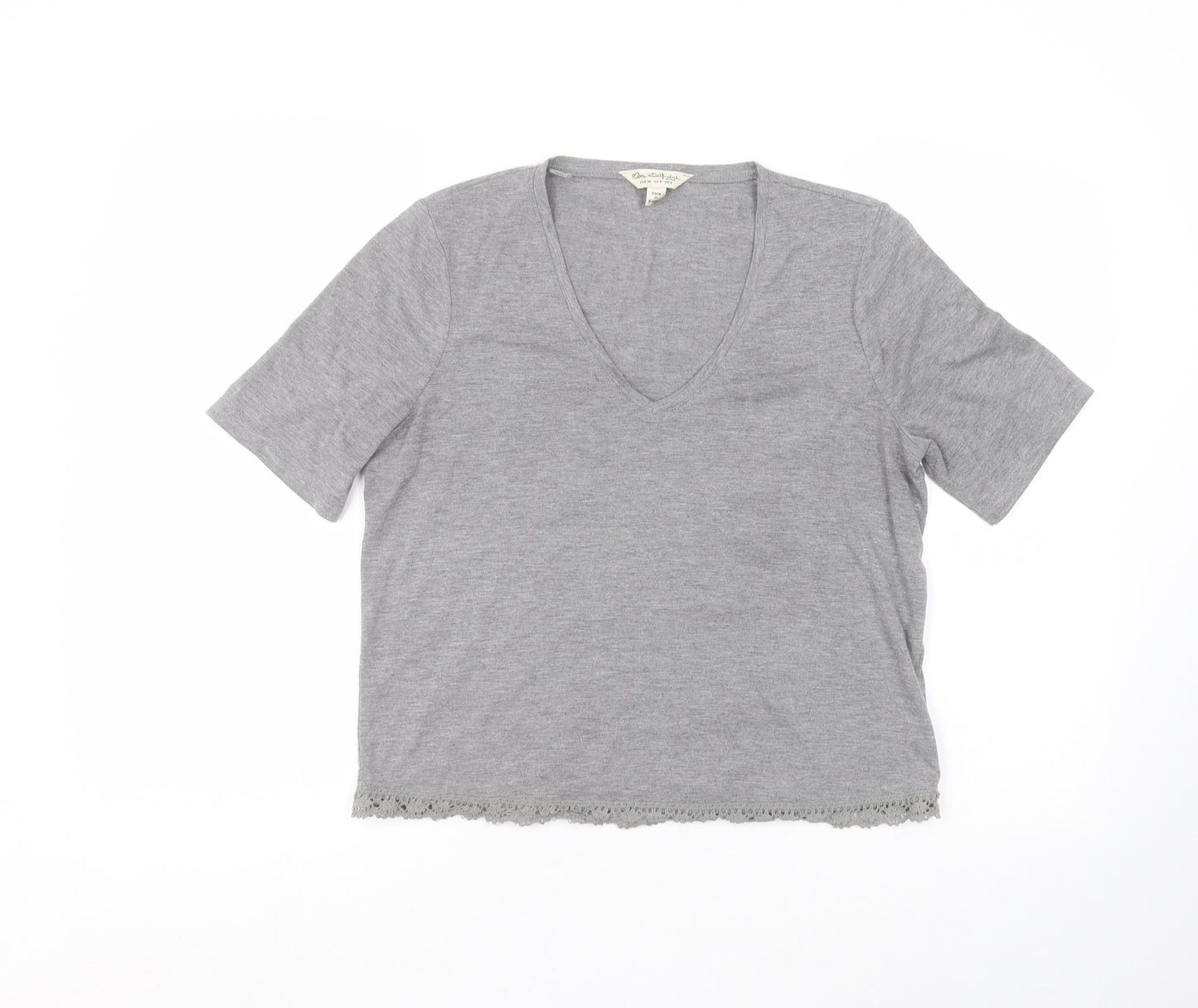 Miss Selfridge Womens Grey   Basic T-Shirt Size 8