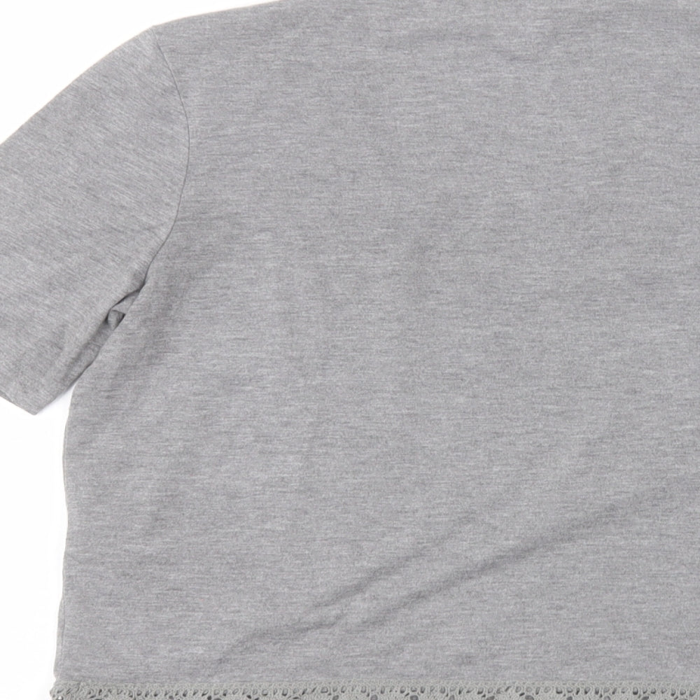 Miss Selfridge Womens Grey   Basic T-Shirt Size 8