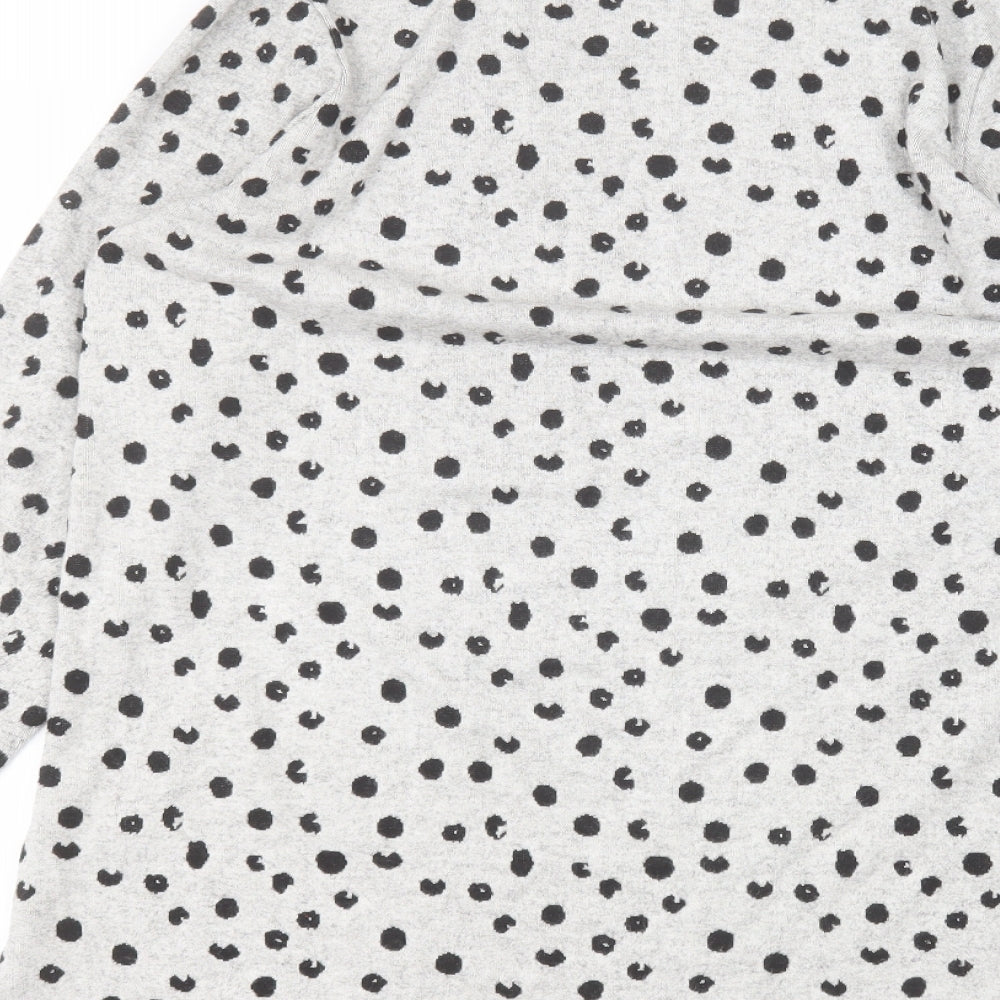 Matalan Womens Grey Polka Dot  Pullover Jumper Size 12