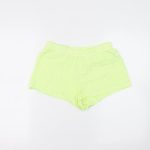 F&F Womens Yellow Striped  Hot Pants Shorts Size 8
