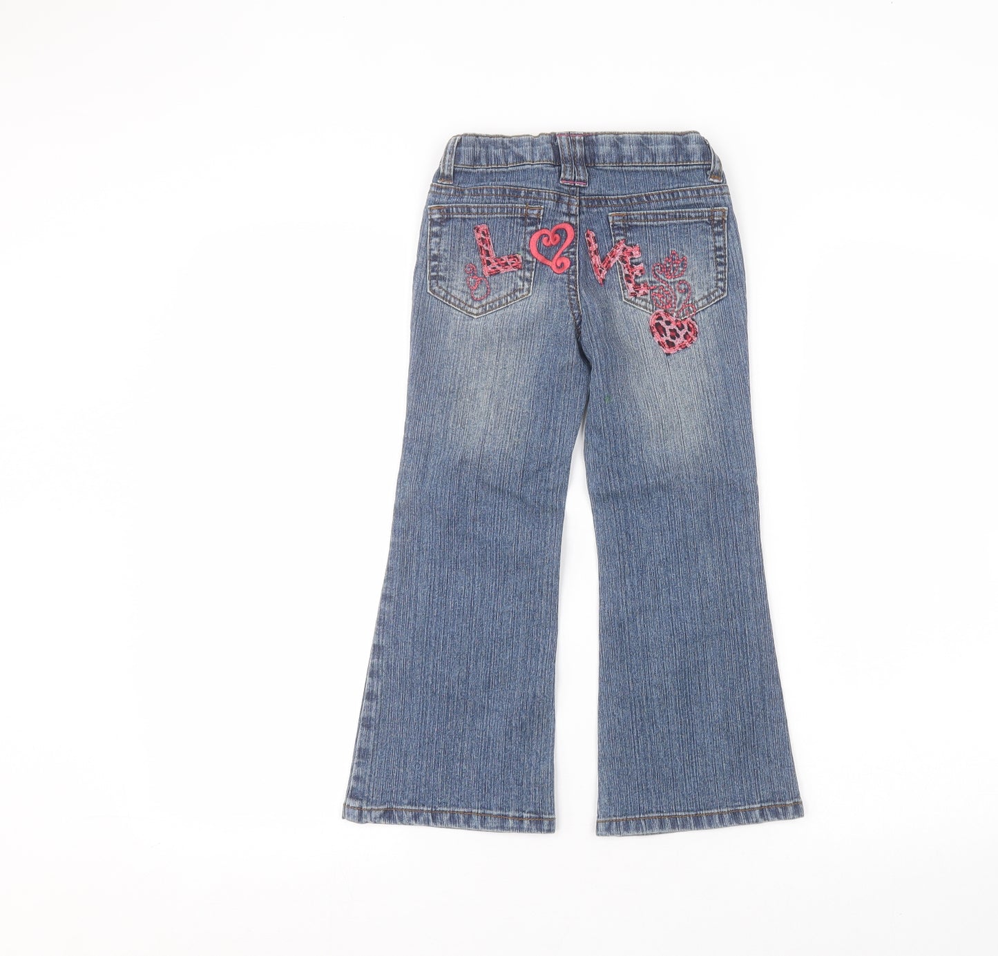 Preworn Girls Blue   Bootcut Jeans Size 5 Years