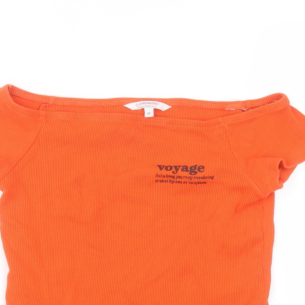 Clockhouse Womens Orange   Basic T-Shirt Size M