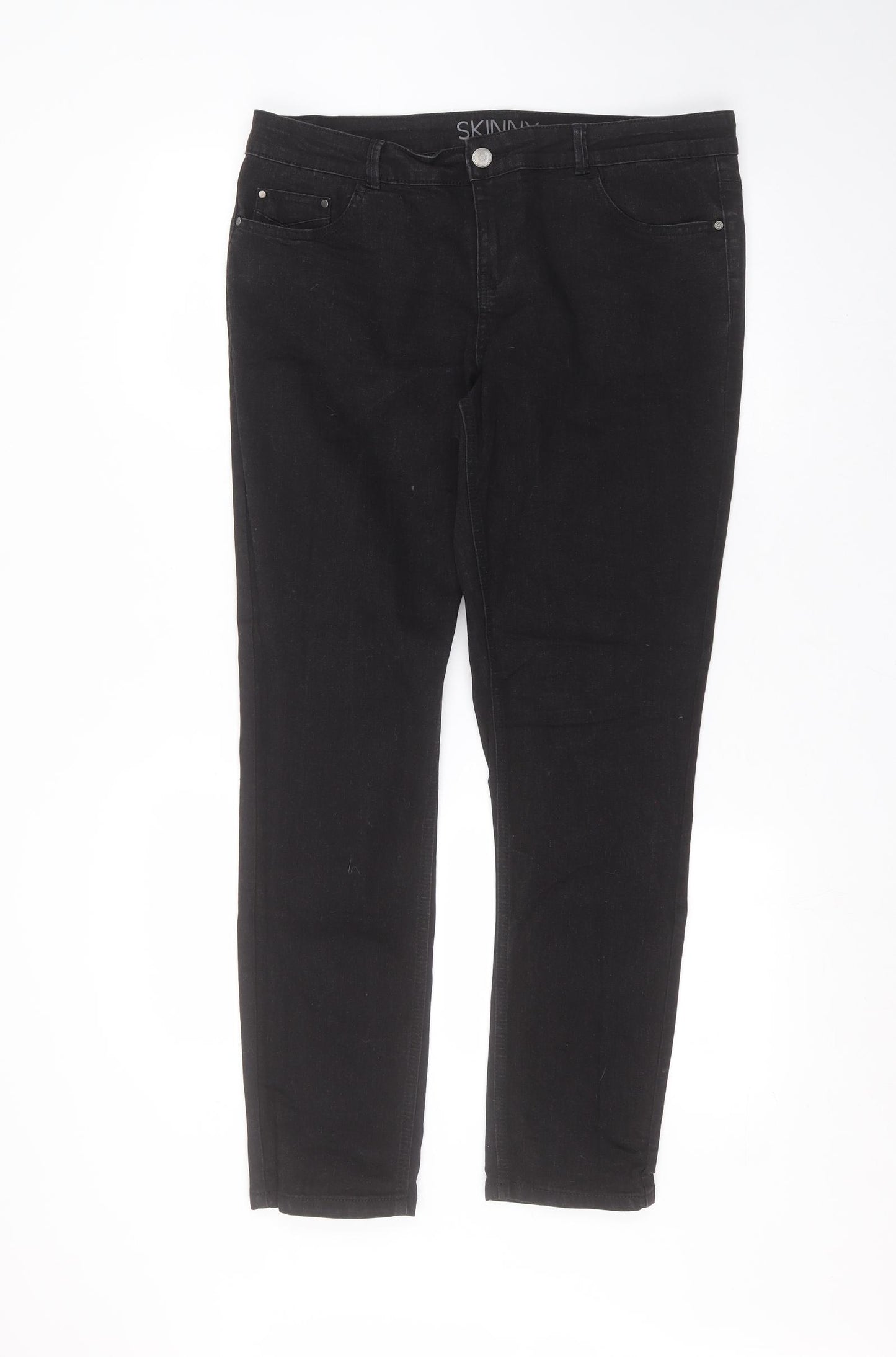 George Womens Black   Straight Jeans Size 14 L28 in