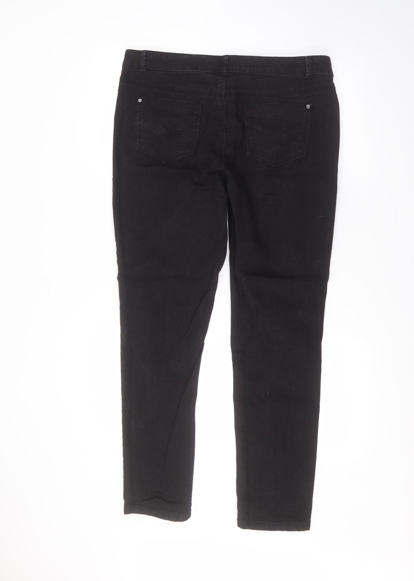 George Womens Black   Straight Jeans Size 14 L28 in