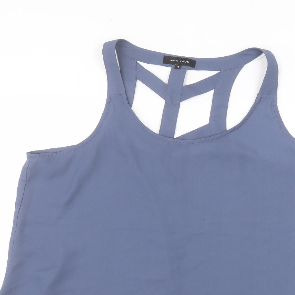 New Look Womens Blue   Basic Blouse Size 14