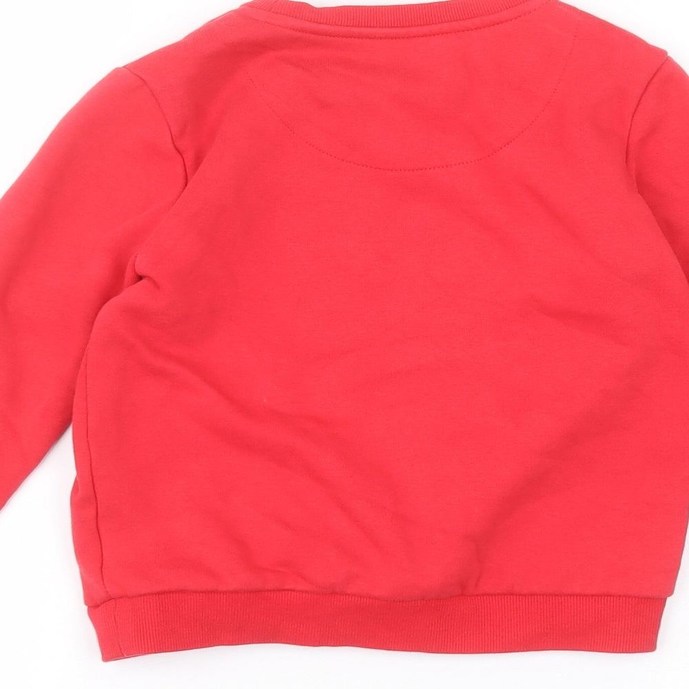 F&F Boys Red   Pullover Jumper Size 6-7 Years
