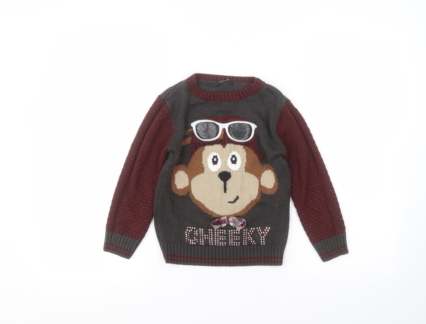 George Boys Green   Pullover Jumper Size 4-5 Years